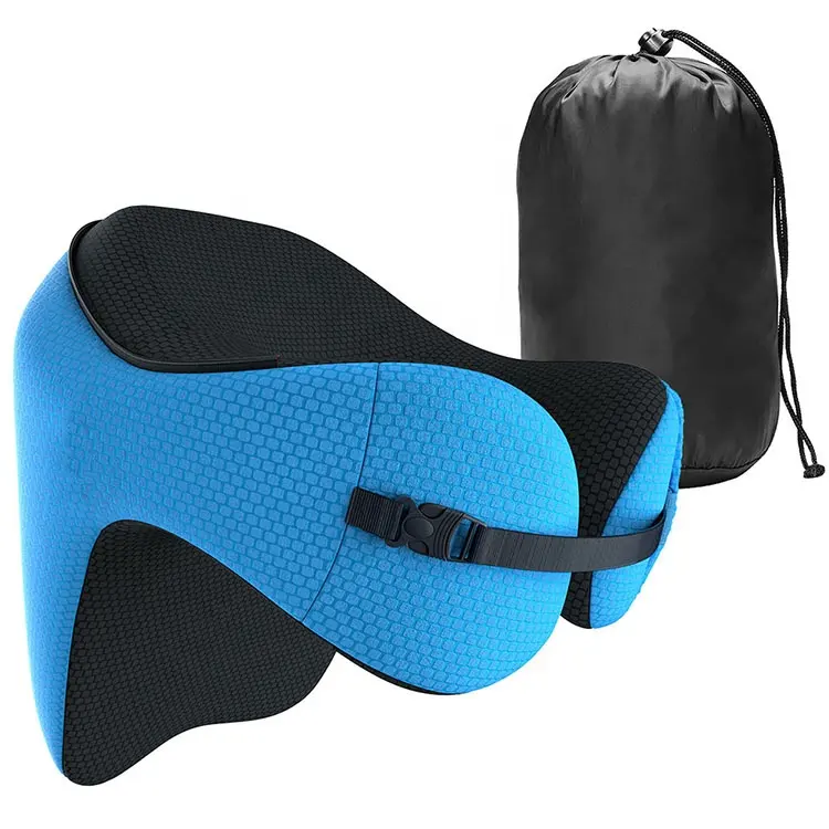 OT sale-cojín lumbar de viaje con capucha desmontable, almohada ergonómica ajustable de espuma viscoelástica para el cuello, nuevo modelo