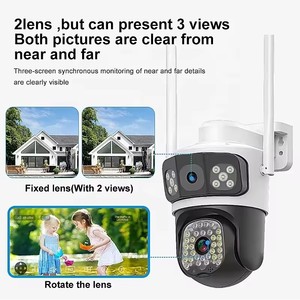 QX114 T6 4KHDデュアルレンズスマートセキュリティカメラWifiナイトビジョン屋外防水PTZカメラ人間検出APPアラート - Product Image 4