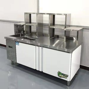 Trà bong bóng truy cập fefrigeration bàn làm việc trà sữa giao diện điều khiển 304 thép không gỉ trà truy cập hỗ trợ tùy chỉnh - Product Image 5