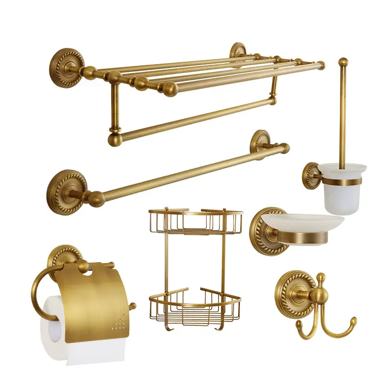 Conjunto de accesorios de baño sanitario de lujo de color dorado/accesorio de baño