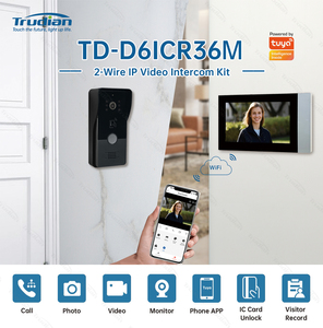Trudian Citofono Tuya, timbre de cámara inteligente barato, videoportero de 2 vías, videoportero, videoportero, Ip, 2 cables, sistema de intercomunicación, protector de puerta para el hogar - Product Image 6