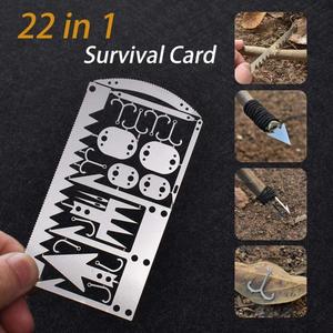 EDC 22 In 1 olta takımı kredi kartı çok aracı Survival balıkçılık kart açık acil kamp avcılık yürüyüş EDC kiti - Product Image 2