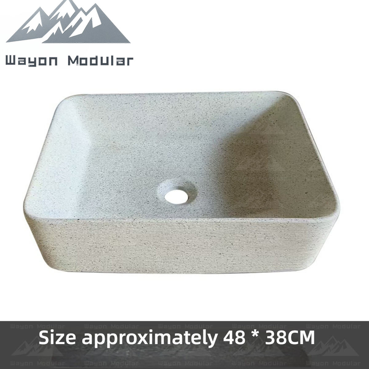 Vasque rectangulaire (sans accessoires)