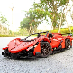Mold King 13079 Rc car red poison sports car mobile app programmazione telecomando elettrico assemblaggio auto building blocks