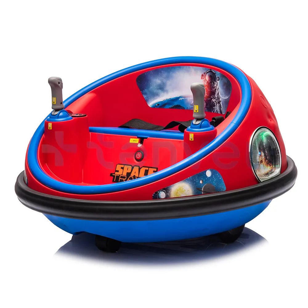 Tenvel yeni tasarım çocuk RC çarpışan arabalar 12V şarj edilebilir pil elektrikli araba 360-Degreen tampon oyuncak çocuklar araba binmek