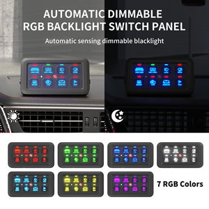 12V AUTO Electrical Universal <strong>Circuit</strong> Starter Relay Systems Control Box <strong>Flasher</strong> Unit Dimmable On/Off 8 Gang Switch Panel for RV - Product Image 5