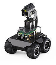 Intel RaspRover açık kaynak 4WD AI Robot, çift kontrolörleri, tüm metal gövde, ahududu Pi 4B/ahududu Pi 5 için uygun