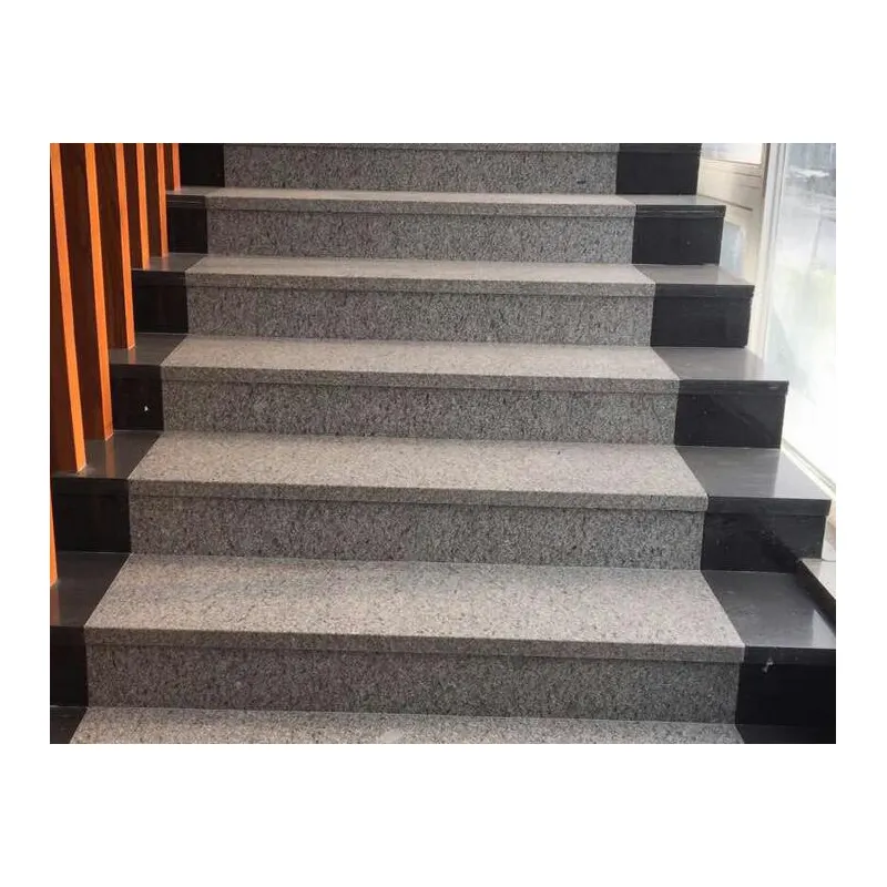 Built-in beam tile Stone Stair steps Standing House lift staircase marble straight stairway anti-proof Garden