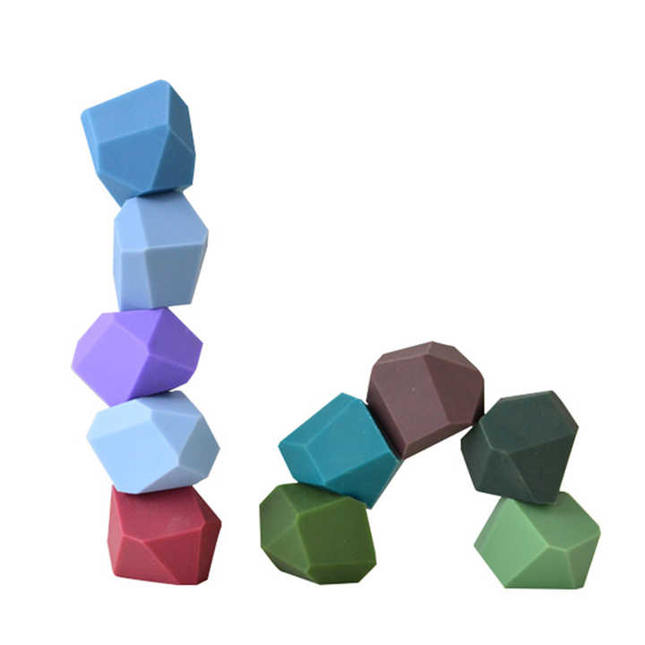 CPC Approved Silicone Rock Toys, Building Blocks Montessori Toys