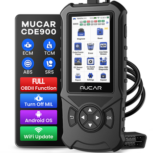 MUCAR CDE900 Obd2 escáner 2 + 16G <span class=keywords><strong>Auto</strong></span> herramientas de diagnóstico de coche automotriz OBD escáner herramienta lector de código 4 "Pantalla táctil actualización gratuita - Product Image 1