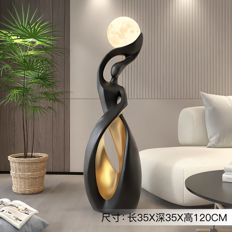 Ornamento del pavimento per signora-oro nero/alto 1.2m
