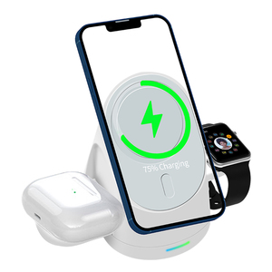 2022 New 3-in-1 Magnetic Wireless <strong>Charging</strong> Stand Bracket Fast 15W <strong>Charge</strong> iPhone 14/13/12 Pro Max Mini Watch Earbuds <strong>Lamp</strong> - Product Image 1