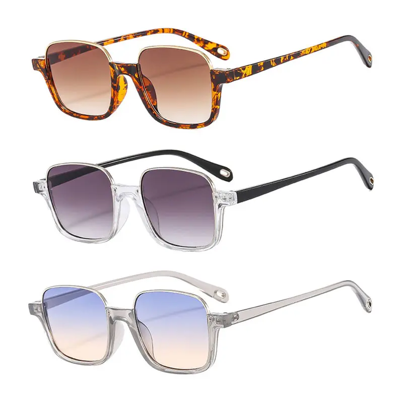 Gafas DL, gafas con montura semi sin montura, gafas cuadradas de metal para PC, gafas de sol clásicas al por mayor para mujer 2024