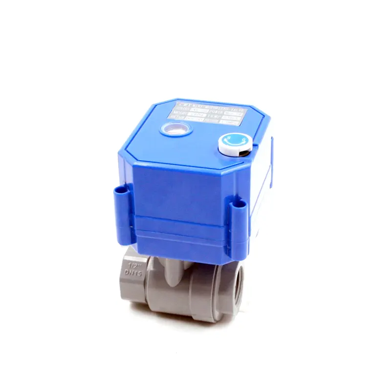 Mini robinet à tournant sphérique motorisé électrique de l'eau de 5v 3.6v 12v 24v 110v 220v DN15 DN20 CWX-15N 2 voies en laiton ss304 pour système de piscine