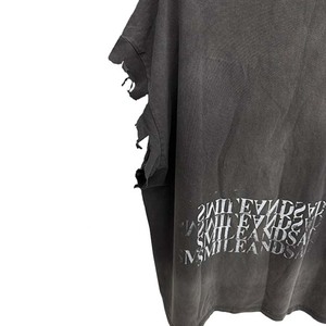 Áo thun nam <span class=keywords><strong>Finch</strong></span> Garment in theo yêu cầu, chất liệu 100% cotton, kiểu dáng xẻ gấu thô, không tay, kiểu dáng cũ kỹ, in hình mùa hè - Product Image 5