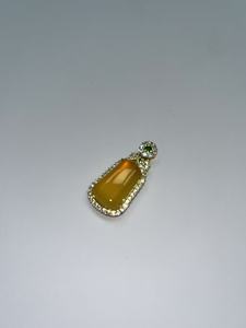 Gümüş kakma doğal Jadeite barış ve güvenlik kolye kolye moda mücevherat karmaşık tasarım ile - Product Image 6