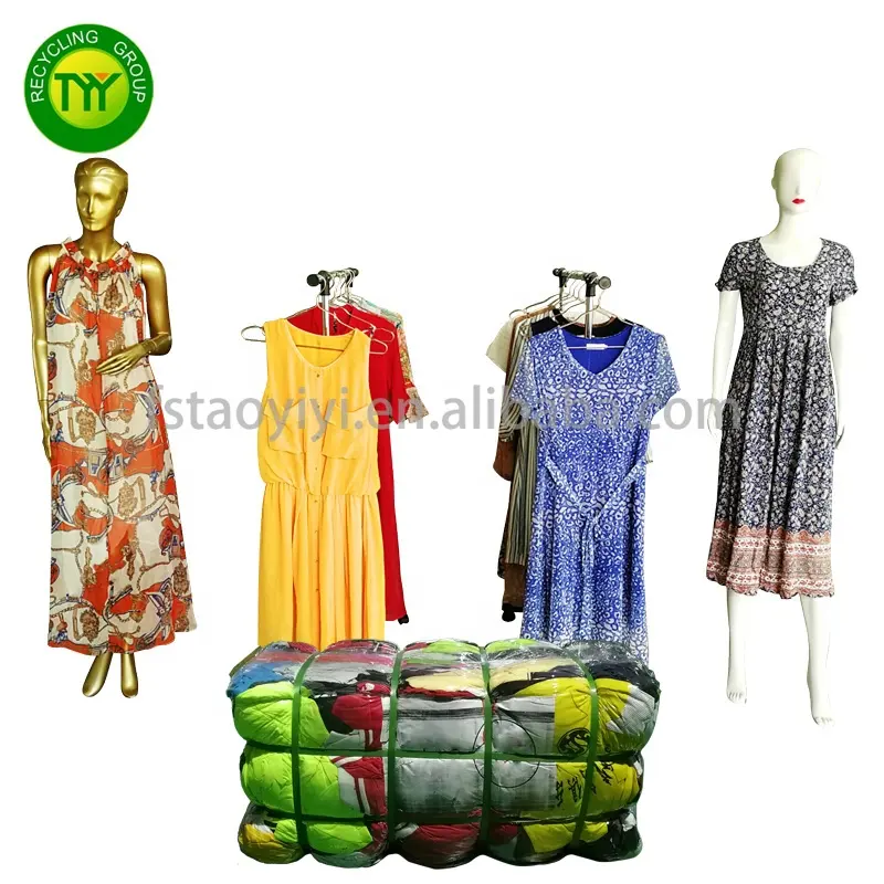 Second Hand Used Ladies Silk Dress Clothing Korean Mixed Bales Korea Nanjing Used Clothes Manufacturer
