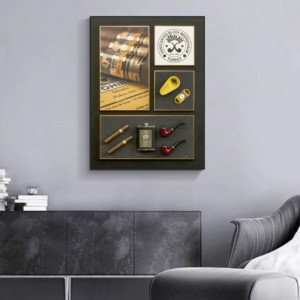 السيجار المادي ، وأواني النبيذ ، والأنابيب اللوحة الزخرفية حار بيع التصاميم الحديثة المخصصة شنقا لوحات الفن التجريدي الجدار - Product Image 3