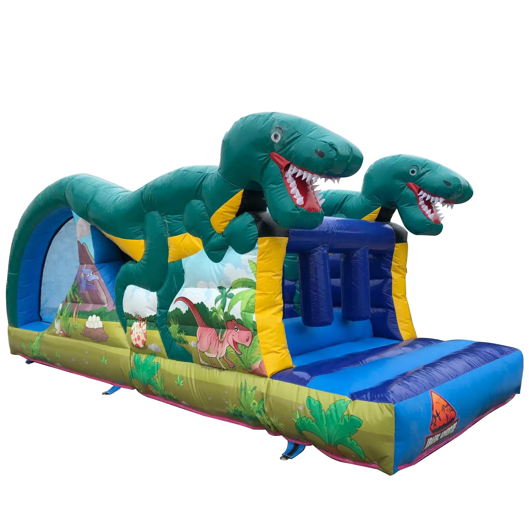 아이 당을 위한 상업적인 공룡 inflatables 성곽 쾌활한 뛰어오르는 도약자