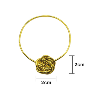 戈登丝带金色松紧绳拉伸环工艺品弹性蝴蝶结和易礼品包装弹性绳弓中国风格结 - Product Image 5