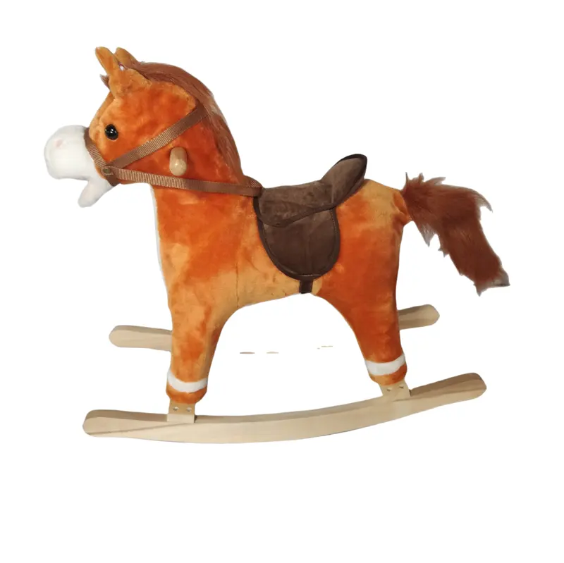 Fabricante profesional Regalo para niños Caballo mecedora de madera para bebés 1-5 años Caballo mecedora de peluche