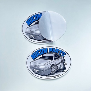 Factory Price Custom Design UV Protective <strong>Oval</strong> Shape PVC Vinyl Stickers Logo Printing Self Adhesive Waterproof Die Cut Stickers - Product Image 2