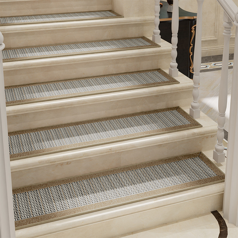 Alfombra de escalera con fondo de goma Dornier - tejido marrón