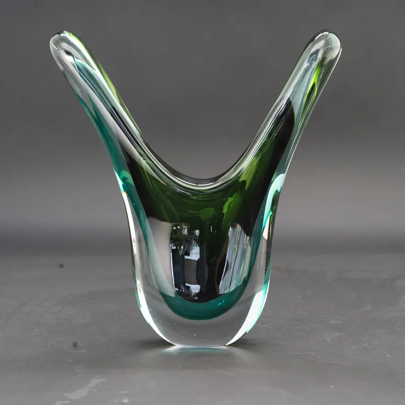 Vase en verre de cristal de Murano soufflé à la main, artistique, multicolore, décoration de luxe, Art abstrait, 2020