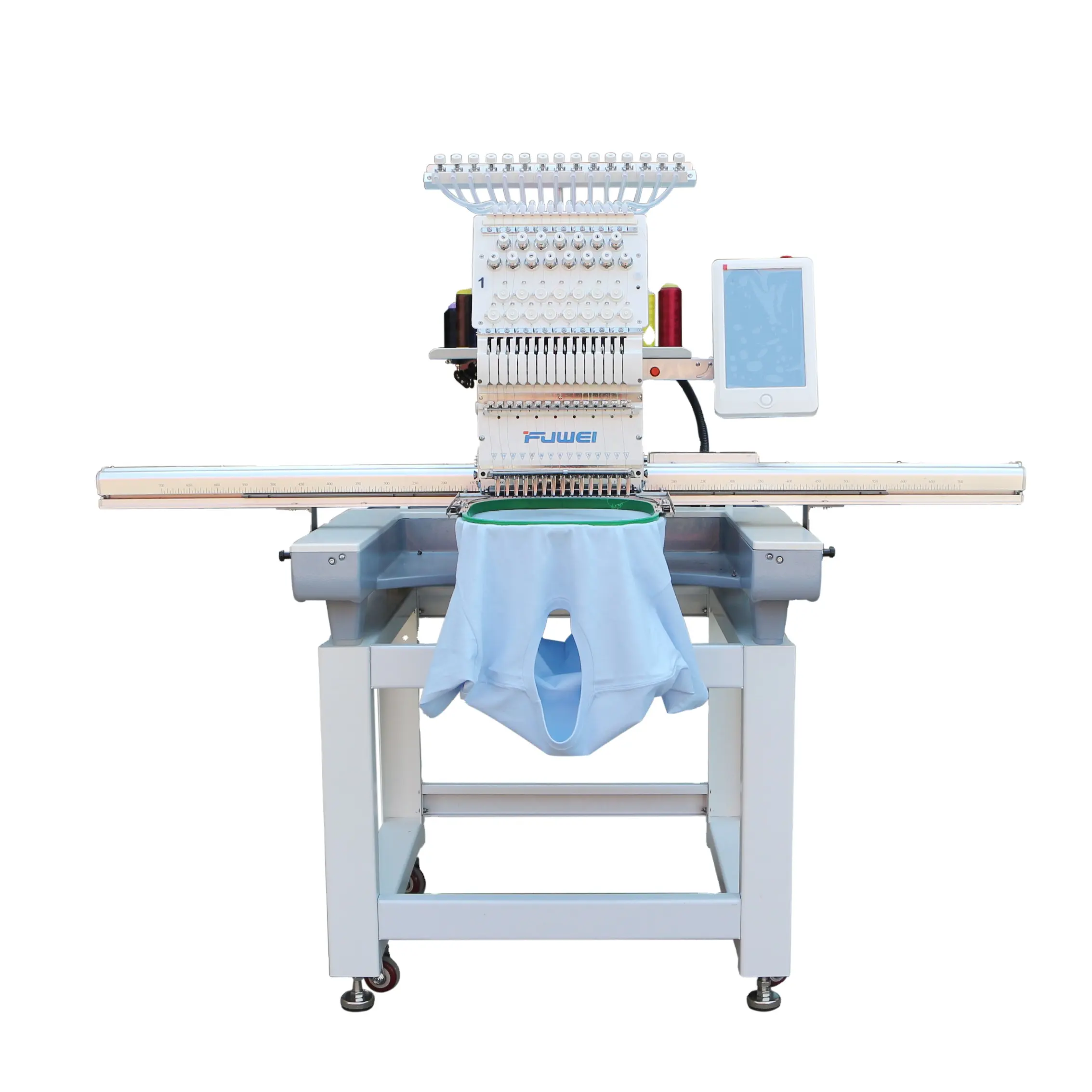 FUWEI Single Head Computer Embroidery Machine Sequin And Beads Embroidery Machine