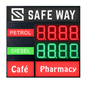 Benzin Regular Super Diesel RF/<span class=keywords><strong>LCD</strong></span> Remote Tankstelle Öl Preis wechsler 7 <span class=keywords><strong>Segment</strong></span> Vitrine Elektronische LED-Anzeigetafel