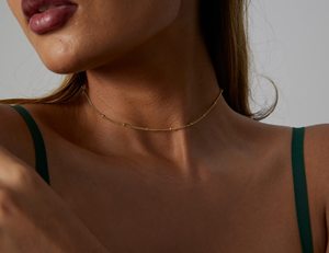 Bayanlar 18k altın kaplama Trendy kolye 33cm + 5cm bağlantı zinciri yıldönümleri için altın puanl N0031 - Product Image 5