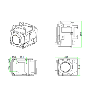UV-ZNS4104 4mp 4x zoom ottico 50m rilevamento modulo telecamera di uscita ip di piccole dimensioni per drone e uav