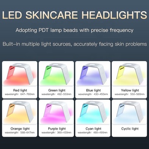 การบําบัดด้วยแสงสีแดงสําหรับใบหน้า 8 ใน 1 สี LED เครื่องมือดูแลผิวหน้า Hydraskincare คอร่างกายหน้ากากมือ PDT การบําบัดด้วยแสง LED - Product Image 4