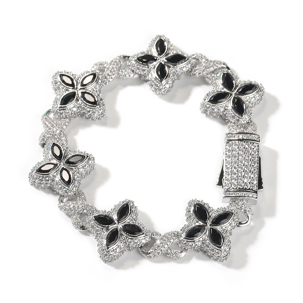 Silver with black