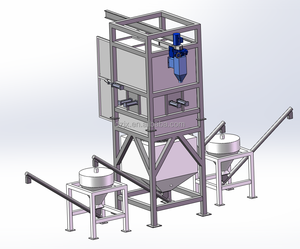 DZJX 1 4 T Industrial Automático Harina Jumbo Bolsas Desempaquetar Polvo Carga Descarga Delumper Transportador Y Sistema De Estación De Embalaje Eu