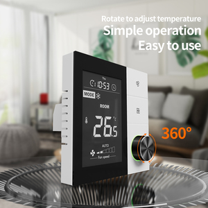 La más nueva unidad de bobina de ventilador de pantalla LCD de refrigeración y ventilación FCU termostato RS485 controlador MODBUS - Product Image 4