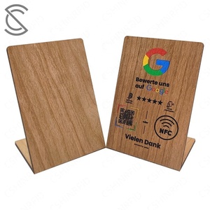 Stand Meja RFID NFC 13.56MHz Berkualitas Tinggi, Dapat Digunakan Kembali, Chip NTAG213/215/216, Ramah Lingkungan, Untuk Penggunaan Hotel, Media Sosial Cerdas - Product Image 1