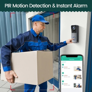 1080P HD Video timbre intercomunicador visión nocturna inteligente 2 vías llamada timbre Cámara impermeable Metal puerta inteligente teléfono TCP Color - Product Image 3