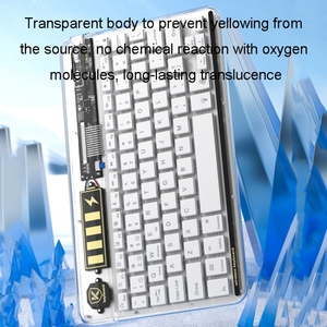 厂家直销透明照明迷你键盘无线静音键盘家用办公键盘 - Product Image 3