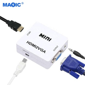 Equipo de Audio y vídeo HDMI2VGA HDMI a AV RCA CVSB L/R, adaptador, convertidor de vídeo, Mini Hdmi a VGA