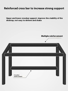 Escritorio de estudio de estudiante de ordenador plegable más grueso y ancho Simple para el hogar para mesa de trabajo de oficina en casa - Product Image 2
