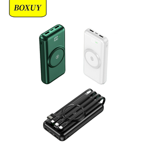 OEM/ODM Custom Large Capacity Portable Wireless Built in With Cables Faster Charger Power Station 30000mah Wireless Power Bank - Product Image 1