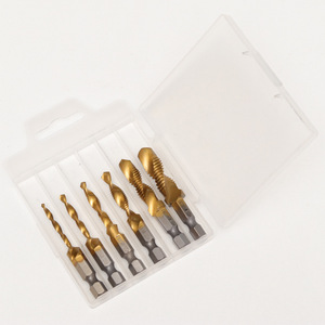 6pcs六角镀钛M3 M4 M5 M6 M8 M10组合丝锥钻头组 - Product Image 5