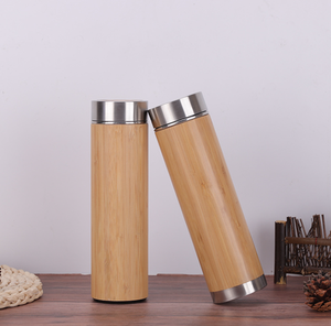 Hot Bán 500Ml Tùy Chỉnh Tre Tự Nhiên Nước Bằng Thép Không Gỉ Chai Chân Không Bình Phích Với Infuser Bpa Miễn Phí Nắp - Product Image 4