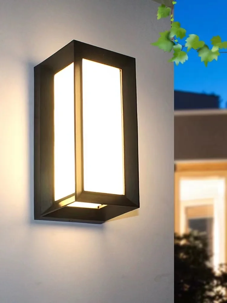 Modern Outdoor Indoor Wall Light Aluminum LED Square Wall Lamp Waterproof Garden Light 18W