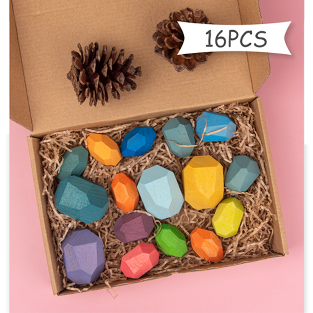16 PCS iridescence stone