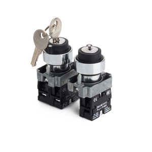 SHENGLEI XB2 nuovo interruttore rotante di conversione a pulsante da 22mm 1NO 1NC manopola di chiusura 10A Max. Corrente in metallo chiave selezione due marce