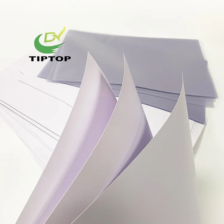 Toptip tamanho a4 impressão digital de inkjet pvc folha não laminada pvc para cartão de identificação