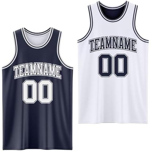 Navy Blue and White