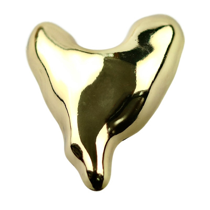 8# Corazón de lágrima dorado brillante * 28L = 18 mm